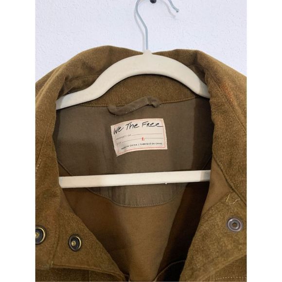 Free People Brown Suedette Shacket - Picture 3 of 7
